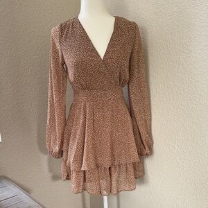 Elegant Long Sleeve Floral Dress